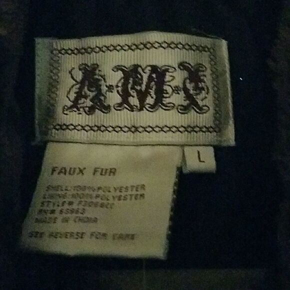 AMX leopard cheetah  print faux fur vest Sz L NWT - Picture 2 of 3